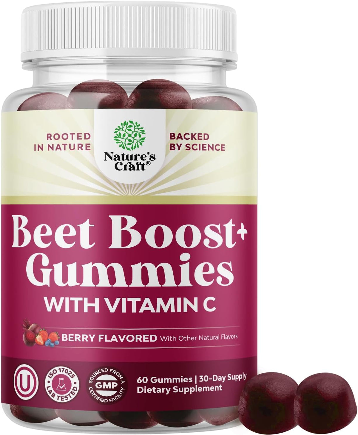 Flow Boosting Beetroot Gummies - Nitric Oxide Support with Pomegranate & Vitamin B12 - 60 Count – Image 10