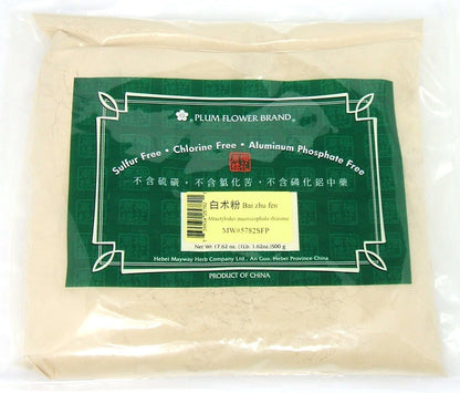 Plum Flower White Atractylodes Root Powder (Bai Zhu Fen) - 454 g (16 oz)
