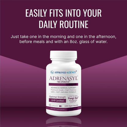 Approved Science Adrenasyl - Adrenal Gland Support Supplement (60 Capsules)