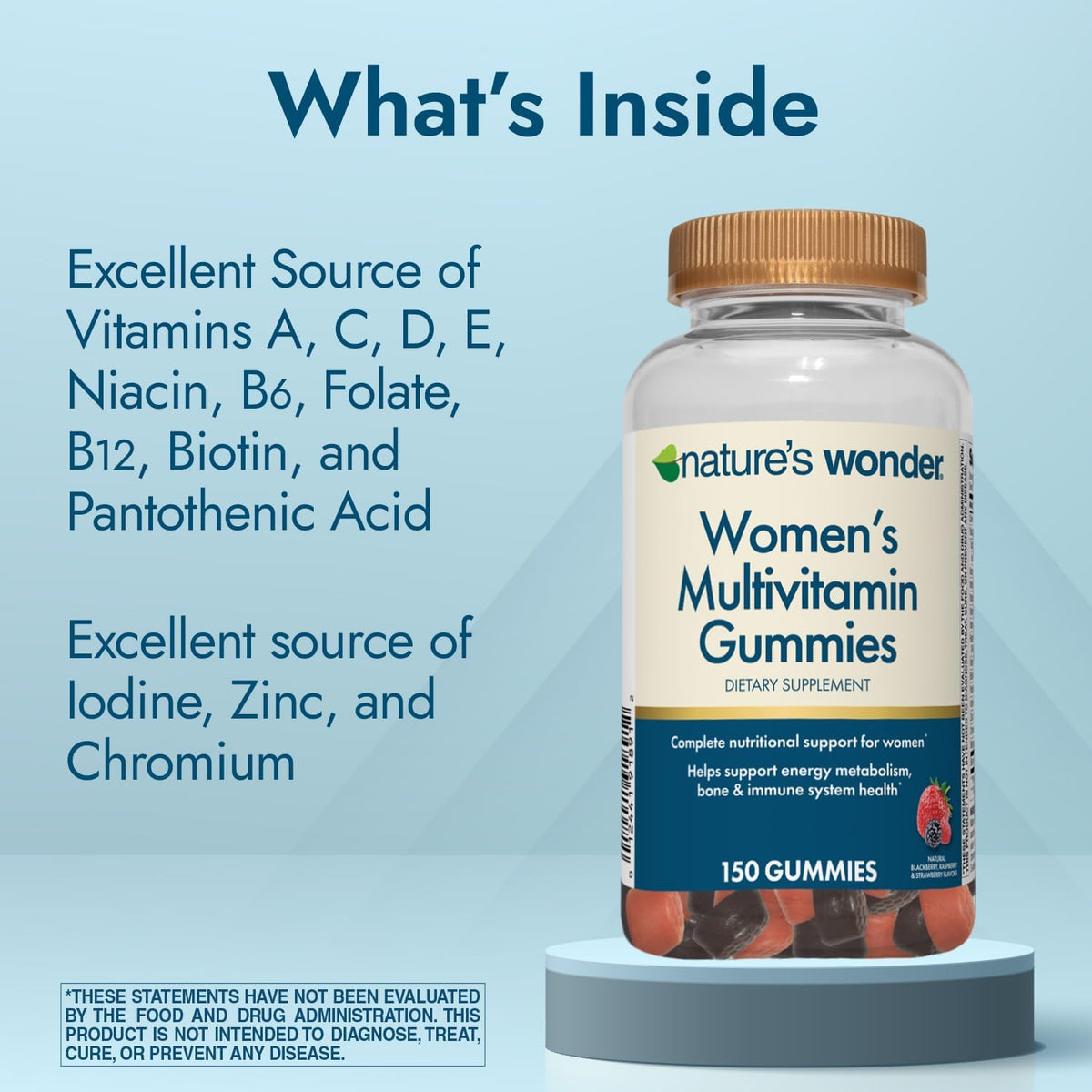 Nature's Wonder Women's's Multivitamin – Vitamin C – An antioxidant that aids immune health and collagen formation. – Image 2