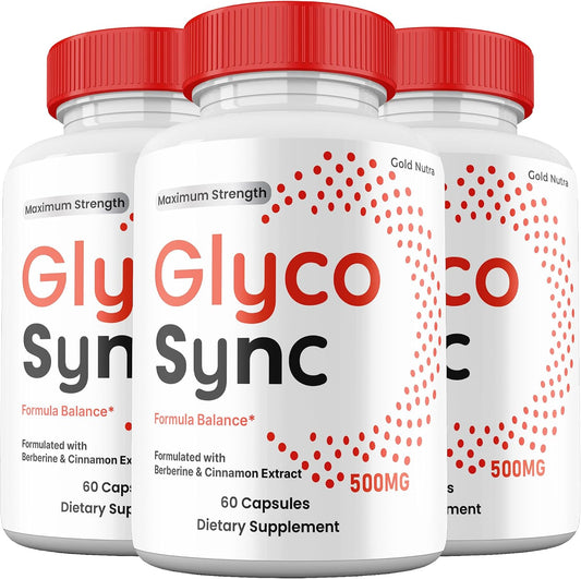 Glyco Sync Capsules - Premium All Natural Ingredients, Maximum Strength Supplement (3 Pack) – Image 1