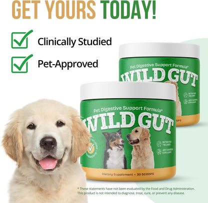 Wild Gut - Natural Probiotic Supplement for Dogs | Supports Digestive Health & Gut Microbiome | 8 Probiotic Strains | 3 – Image 4