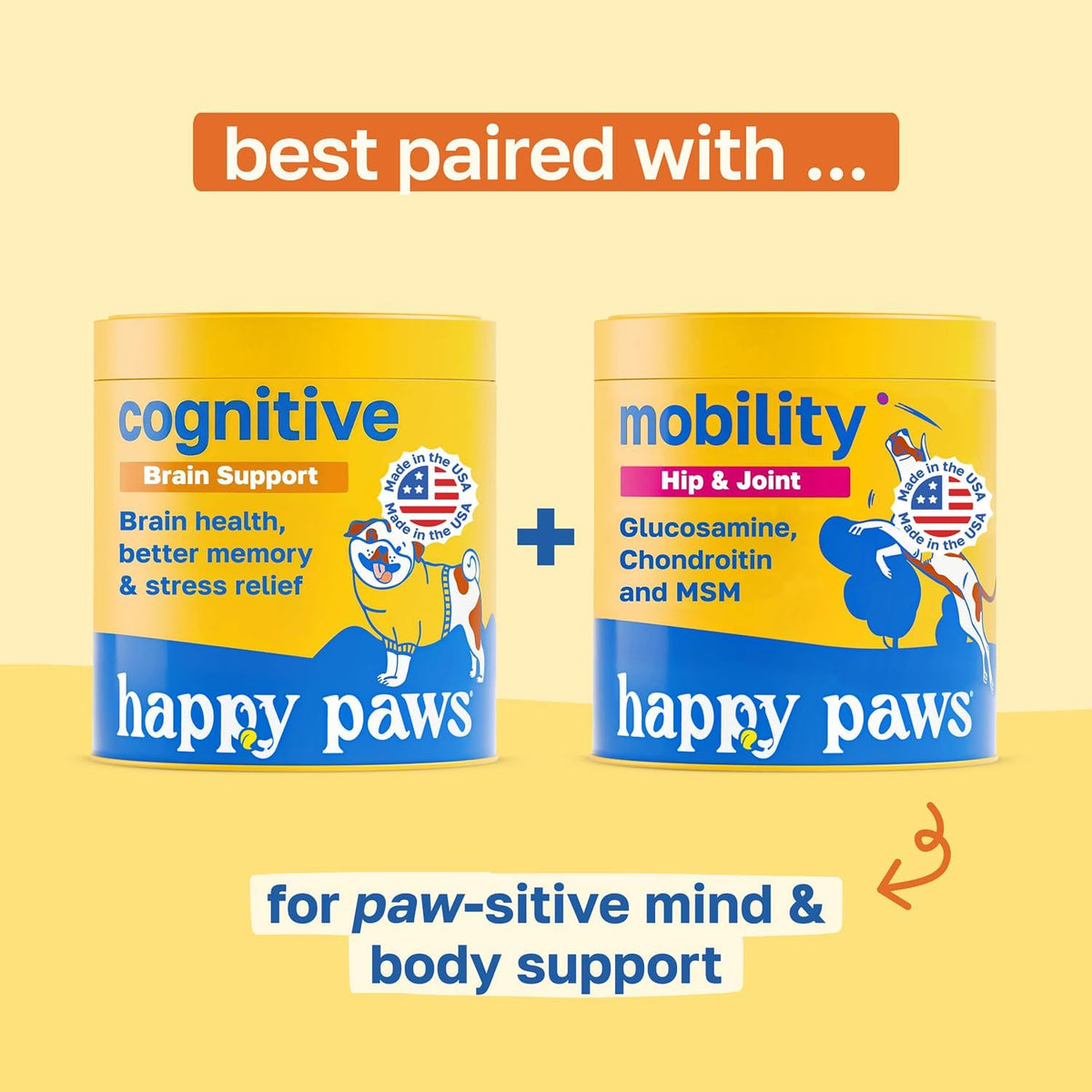 Happy Paws Cognitive Taurine Supplement for – Vitamin B1 (Thiamine), B3 (Niacin), B12 (Cobalamin): These B – Image 9