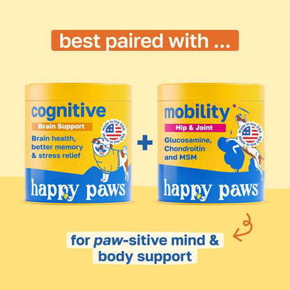 Happy Paws Cognitive Taurine Supplement for – Vitamin B1 (Thiamine), B3 (Niacin), B12 (Cobalamin): These B – Image 9