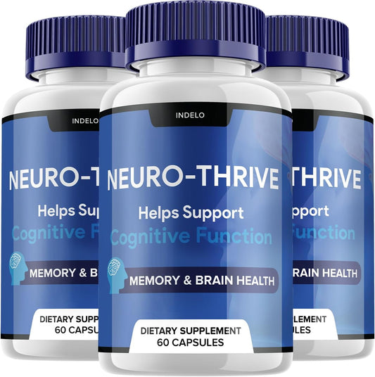 (3 Pack) Neuro Thrive Brain Supplement | – Memory Support: The formula may aid memory retention and recall, – Image 1