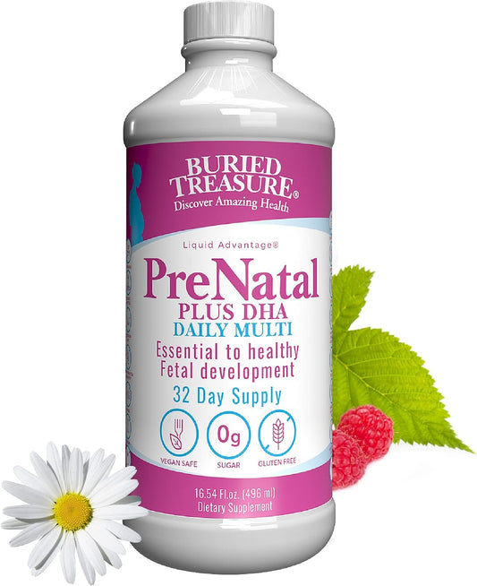 Buried Treasure Prenatal Plus DHA Complete - Liquid Prenatal Vitamin with DHA, Omega-3 & Iron – Image 1