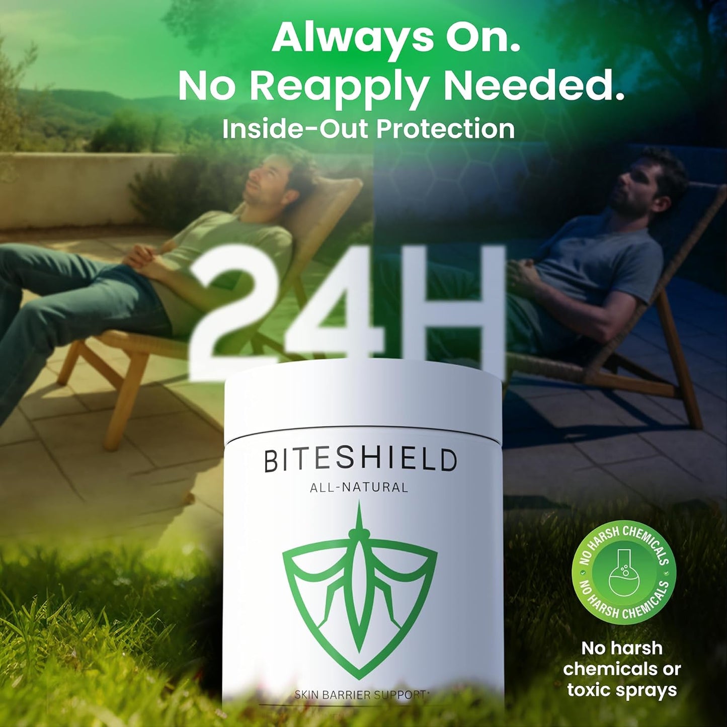 BITESHIELD Mosquito Repellent Capsules - Daily Ingestible Supplement, Plant-Based, 60 Capsules - görsel 2