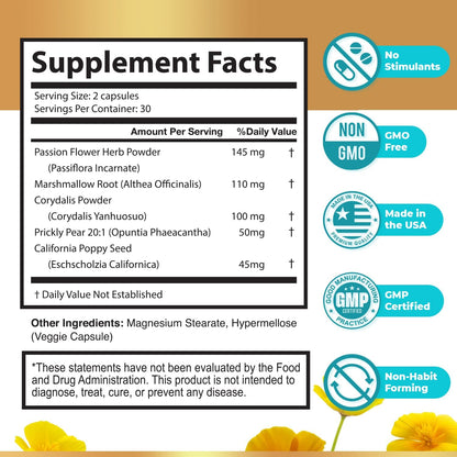 NerveCalm – Passion Flower & Prickly Pear – Easy to incorporate: Simply take two vegan capsules with water each – Image 3
