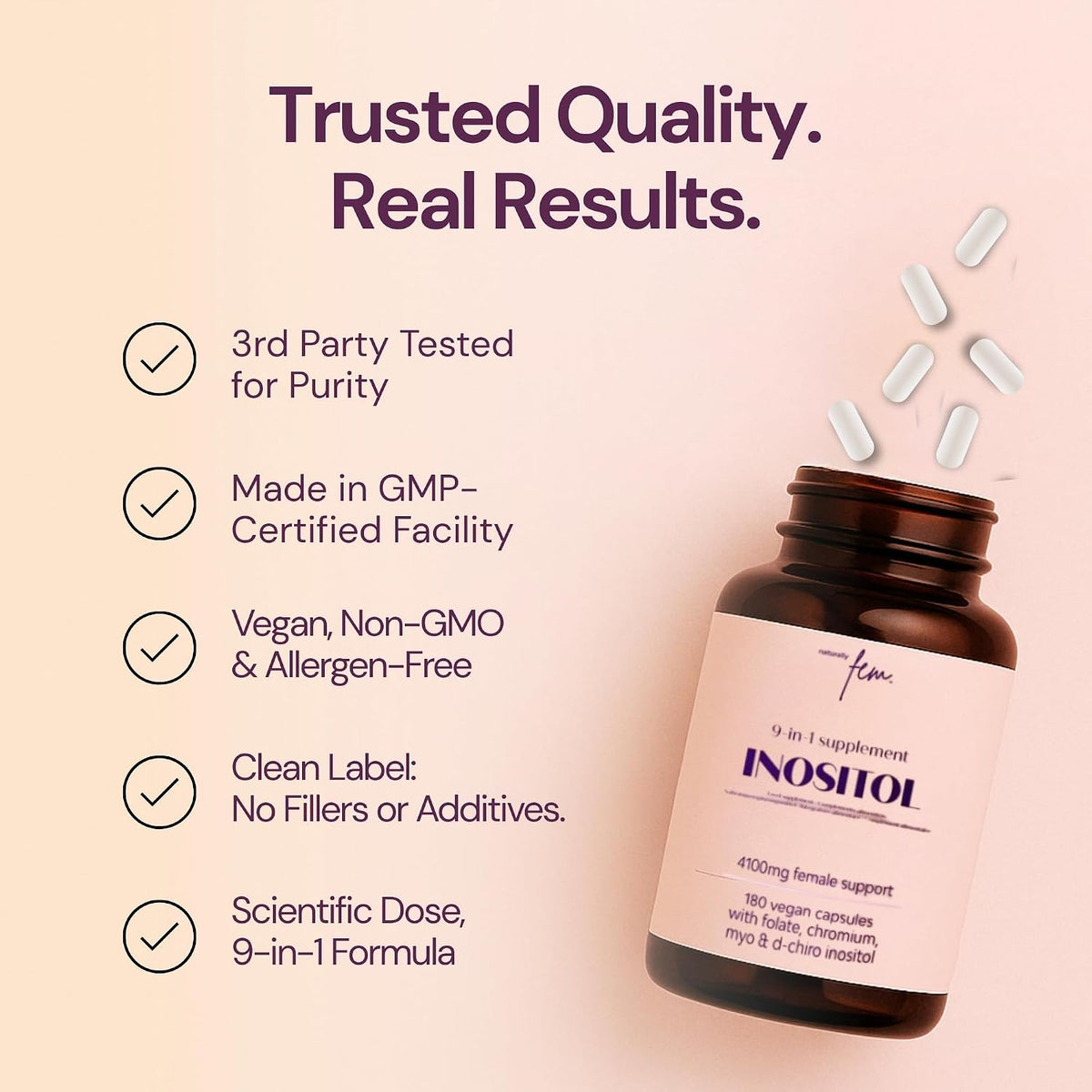QSTA Myo-Inositol & D-Chiro Inositol – Glow, Strength & Vitality: Nutrients that target skin, hair, nails, bones, – Image 8