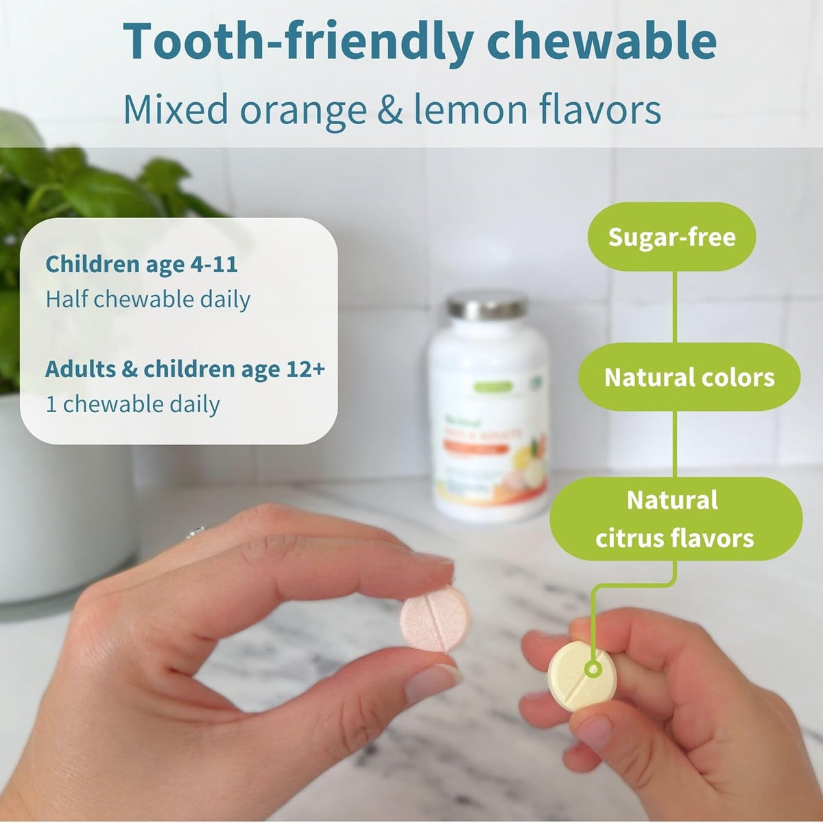 Igennus Vitamin C Chewable 250-500mg Gentle & Buffered for Kids & Adults – Image 4