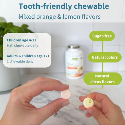 Igennus Vitamin C Chewable 250-500mg Gentle & Buffered for Kids & Adults – Image 4
