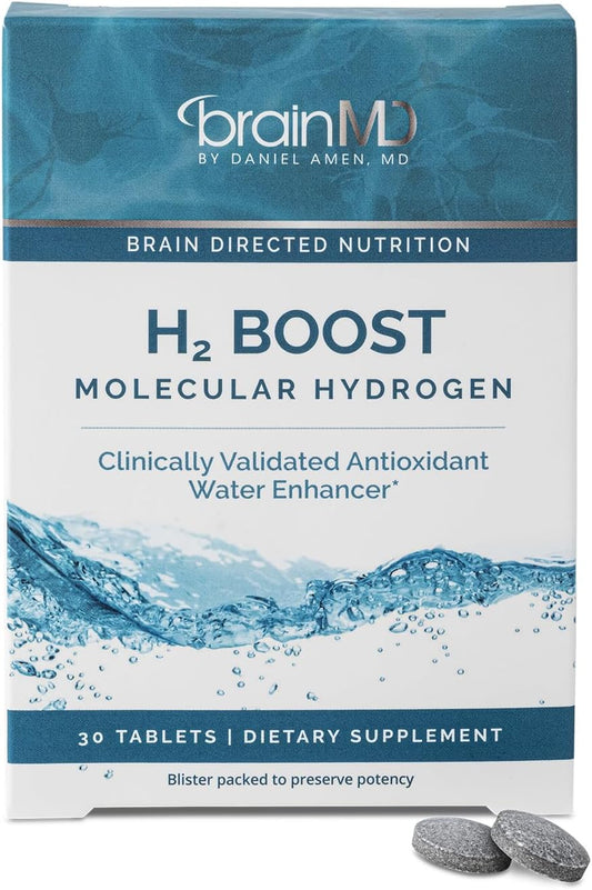 BRAINMD H2 Boost Molecular Hydrogen - 30 – Provides up to 12 ppm molecular hydrogen per serving – Image 1