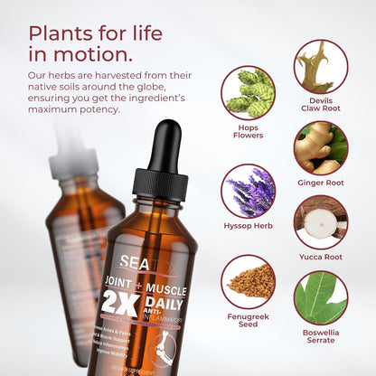 SeaTox Joint + Muscle Liquid Support - – Yuca Root: Contains antioxidants that may help protect cells from – Image 4