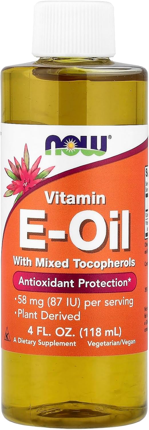 NOW Foods Vitamin E Liquid - 80% Mixed Tocopherols - 120 mL