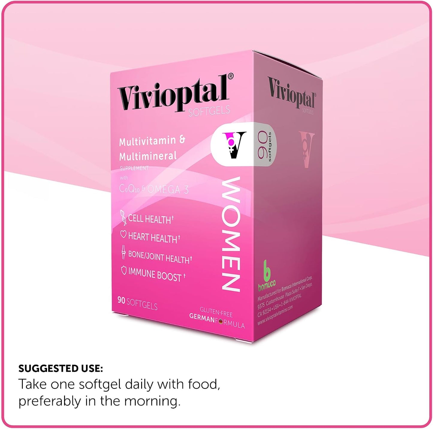 Vivioptal Women Multivitamin with CoQ10 & Omega-3, 90 Capsules, German Formula - görsel 4