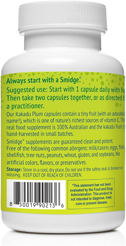 Smidge Kakadu Plum Capsules - Pure Natural Vitamin C, 60 Capsules