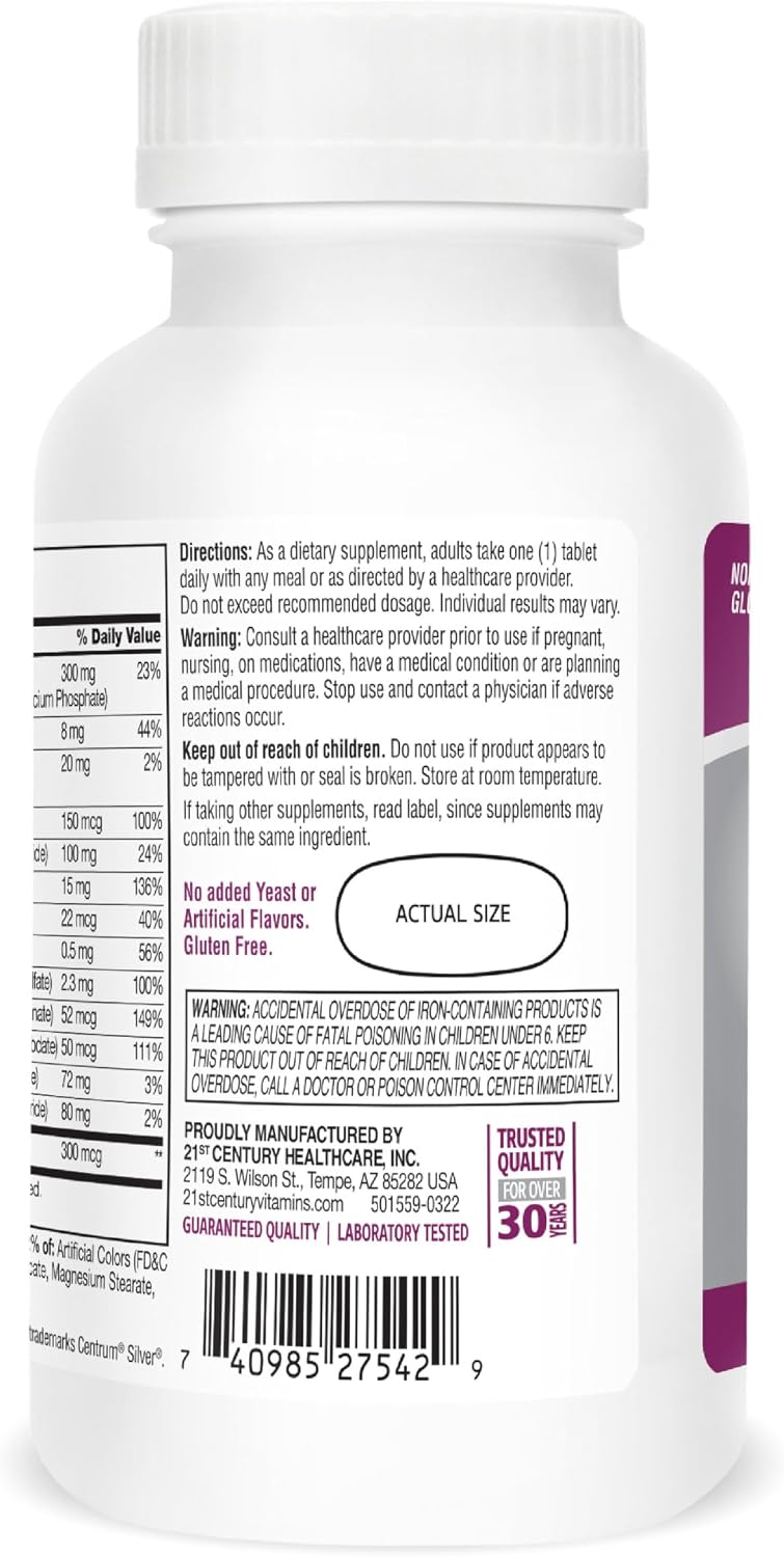 21st Century Sentry Senior Women 50 Plus Multivitamin, 100 Tablets - görsel 10