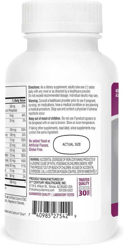 21st Century Sentry Senior Women 50 Plus Multivitamin, 100 Tablets