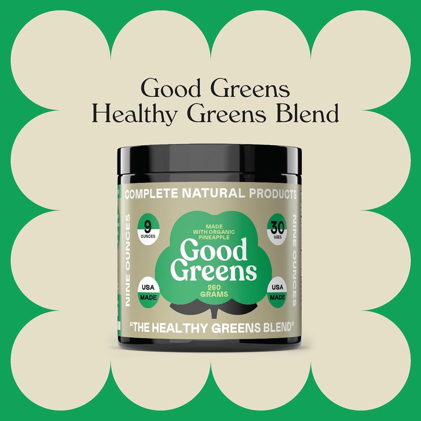 Good Greens Superfood Powder - The Healthy Greens Blend - 255g (30 Servings) - görsel 5