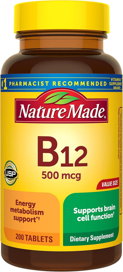 Nature Made Vitamin B12 500 mcg, 100 Tablets