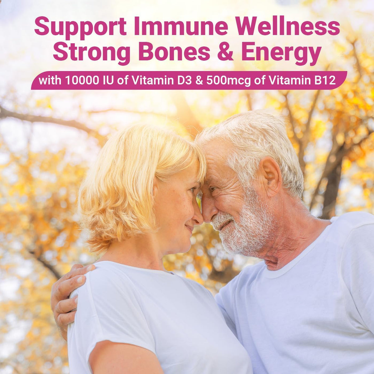 Wiszeen Vitamin D3 B12 Gummies, 10000 IU & – Gluten Free, dairy-free, soy-free, wheat-free – Image 6