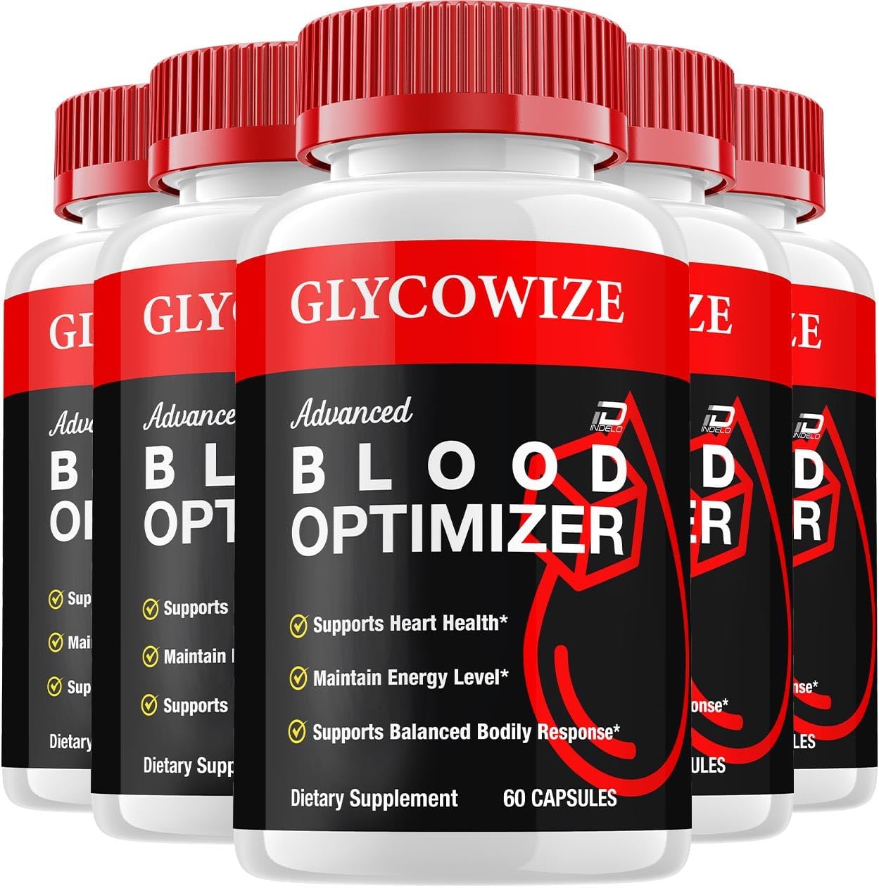 Glycowize Capsules – All Natural Dietary Supplement (5 Pack, 300 Capsules) - görsel 1