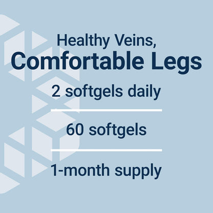 Life Extension Youthful Legs, Blood Flow, Vein Support, Circulation Supplement, Leg Health, Orange Peel Extract, Diosmin, Gluten free, Non-GM, 60 Softgels