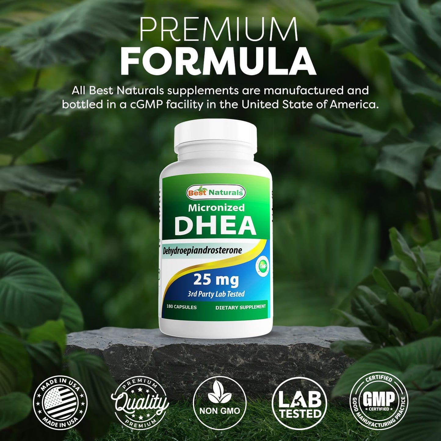 Best Naturals Micronised DHEA 25 mg 180 Capsules - görsel 5