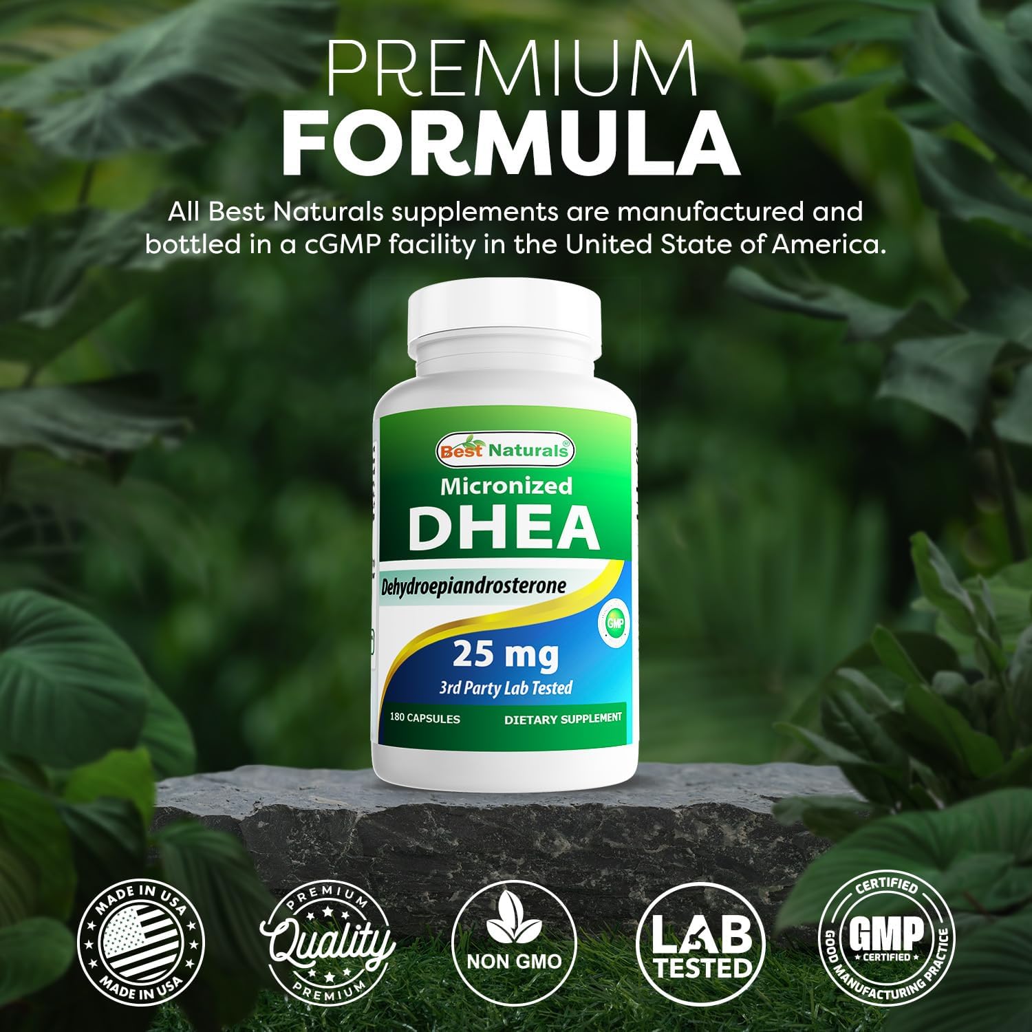 Best Naturals Micronised DHEA 25 mg 180 Capsules - görsel 5