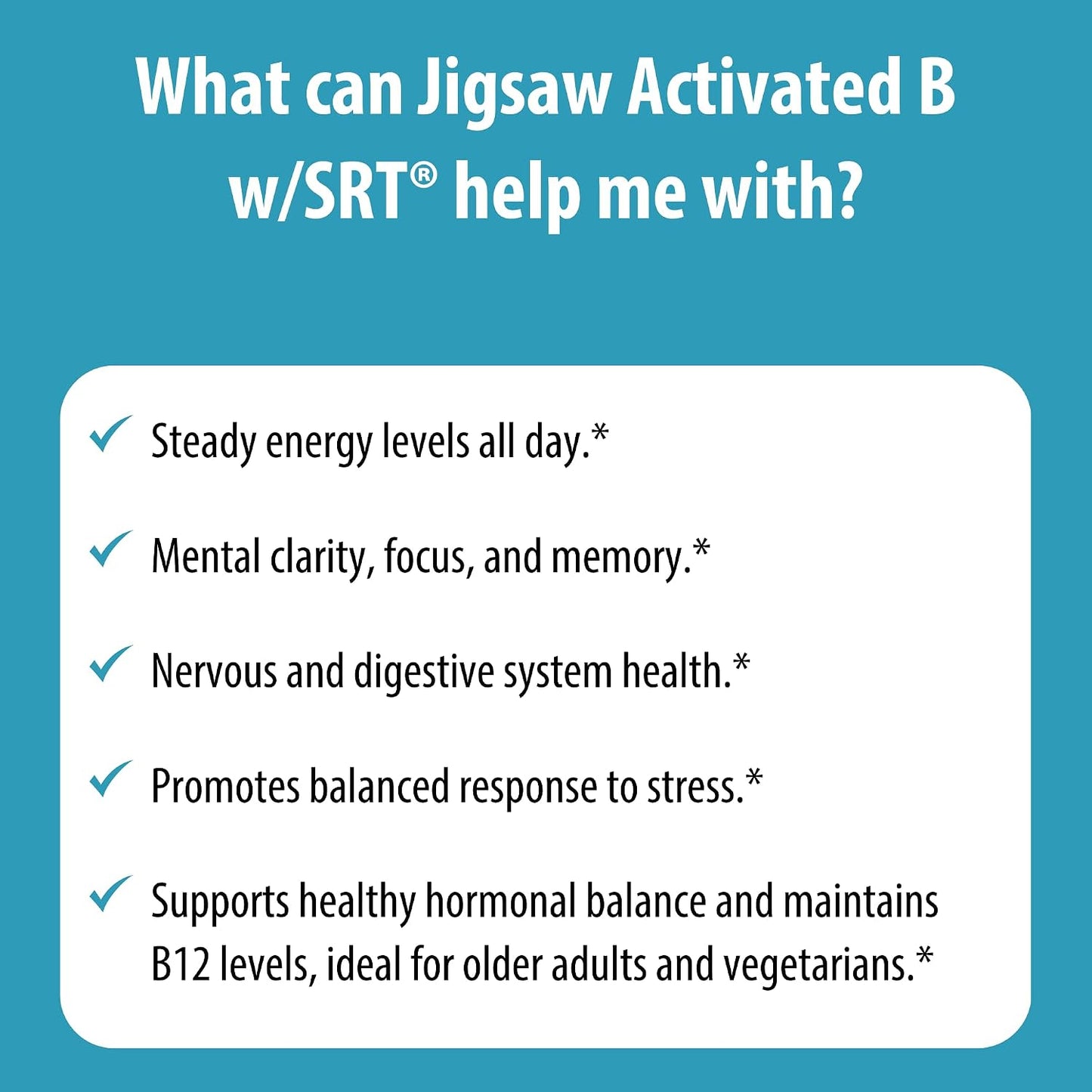 Jigsaw Health Activated B w/SRT - Sustained Release B-Complex, 120 Tablets - görsel 6