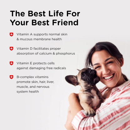 Nutri-Vet Puppy-Vite Chewables for Puppies - Daily Dog Multivitamin with Essential Nutrients, 60 Chewables