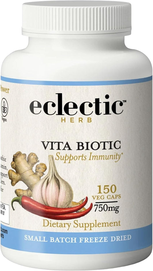 Eclectic Herb Organic Vitabiotic Capsules - – Echinacea (Echinacea purpurea): A well-known immune herb, often used – Image 1