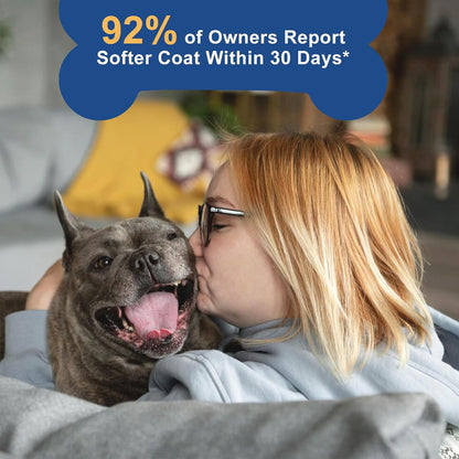ZEBORA Salmon Oil Soft Chews for Dogs Skin & Coat - Omega 3-6-9 with Vitamins C & E - 120 Chews