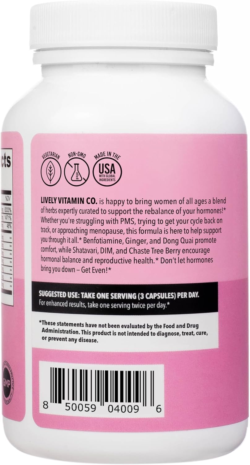 Lively Vitamin Co. Get Even - Women's's Hormonal Balance Blend - görsel 3