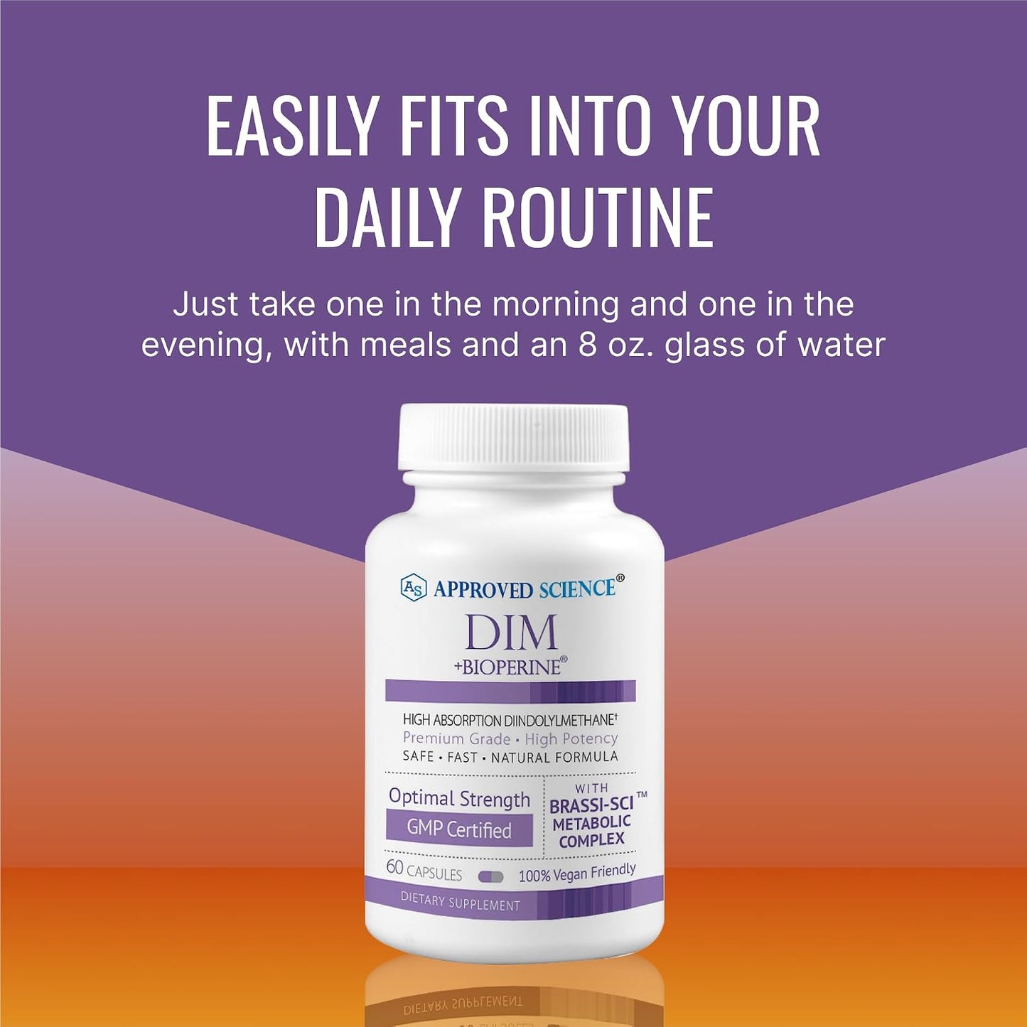 Approved Science DIM - Estrogen Metabolism Support - DIM, Broccoli Sprout, Mustard Seed, Calcium, BioPerine - Vegan - 360 Capsules - görsel 6