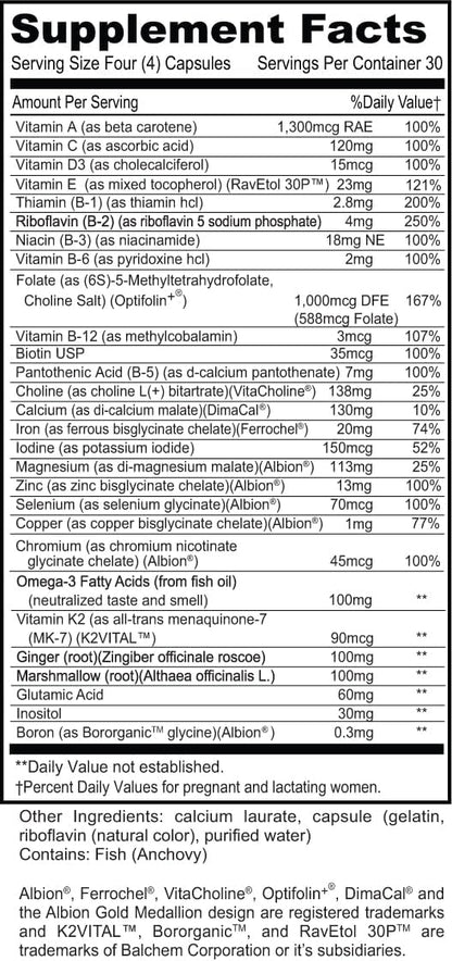 Priority One Vitamins Opti-Prenatal (120 Capsules) – Support for the Nutritional Needs of Mother and Bub