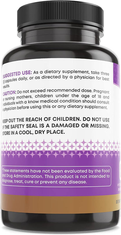 Ancient Bliss Leaky Gut Supplement – L-Glutamine Capsules with Blessed Thistle & Hydrangea Root – Vegan, Non-GM – 60 Capsules