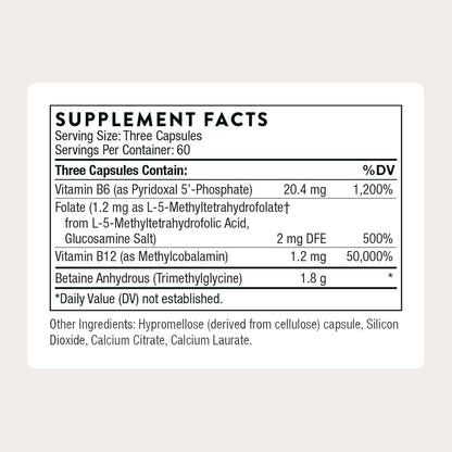THORNE Methyl-Guard - Healthy Methylation Support - 180 Capsules