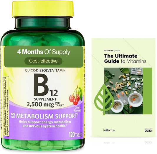 Spring Valley Vitamin B12 Quick-Dissolve – Vegans and vegetarians: B12 is mostly found in animal foods, so – Image 1