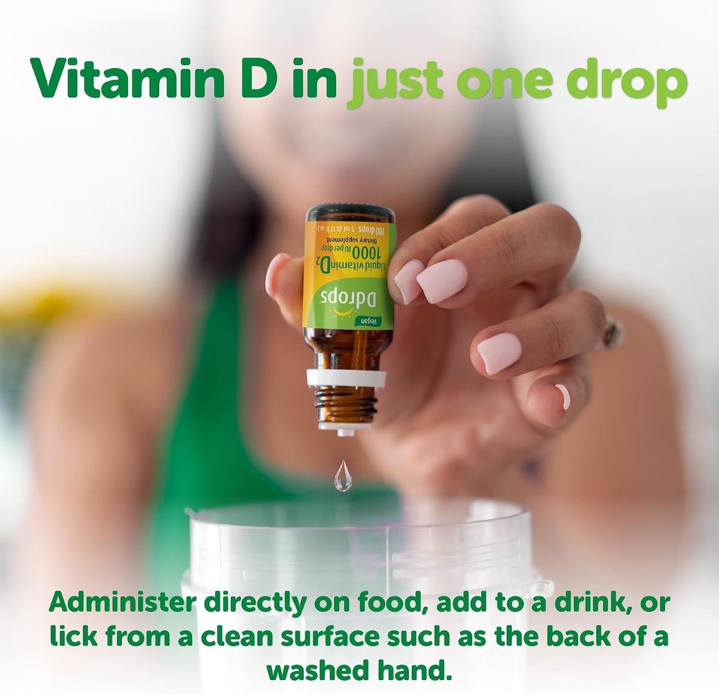 Ddrops Vegan Vitamin D2 1000 IU Liquid Drops, 180 Drops - görsel 4