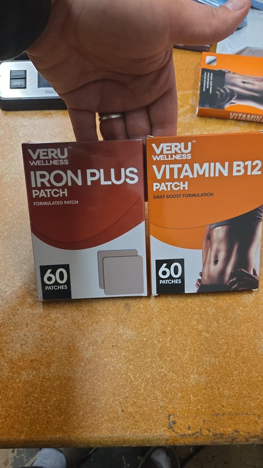 Veru Wellbeing Energy Boost Duo Lifestyle Patches - B12, Iron - Self Adhesive - 42 Day Supply (120 Patches) – Image 5