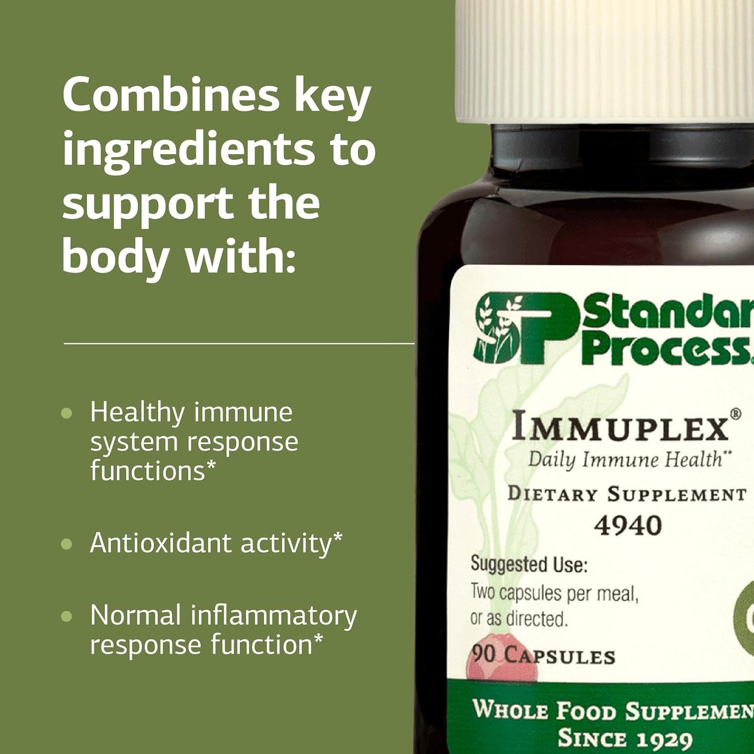 Standard Process Immuplex - Daily Immune Support - 90 Capsules - görsel 4