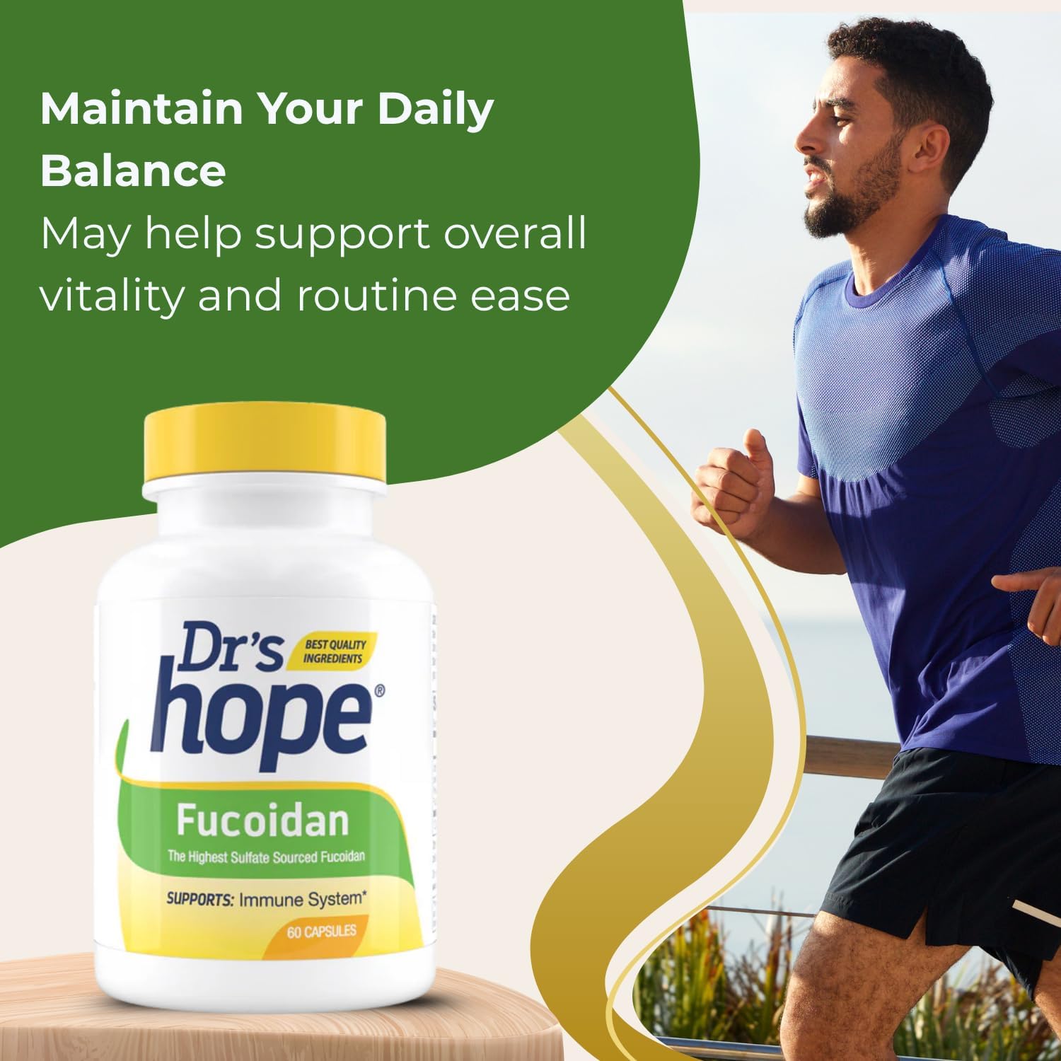 Dr's Hope Fucoidan 65mg – Brown Seaweed Extract for Immune, Gut and Heart Health (60 Capsules) - görsel 7