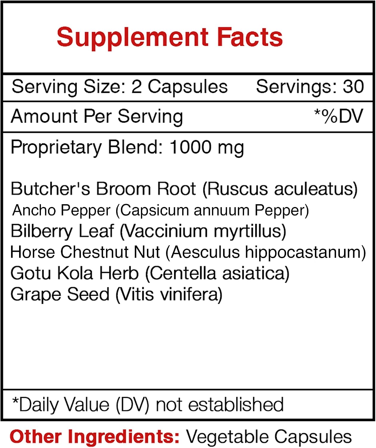 Secrets of the Tribe Varicose Vein Support Herbal Supplement (60 Capsules) - görsel 3