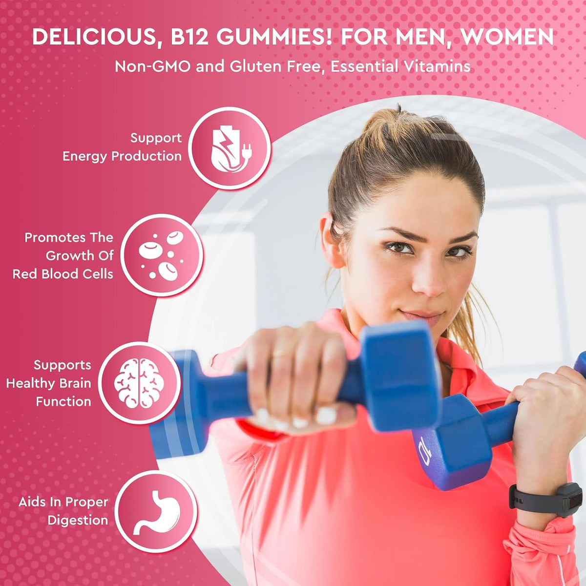 ReviNutra Vitamin B12 Gummies - 5000 mcg – Supports energy metabolism and helps reduce fatigue – Image 3