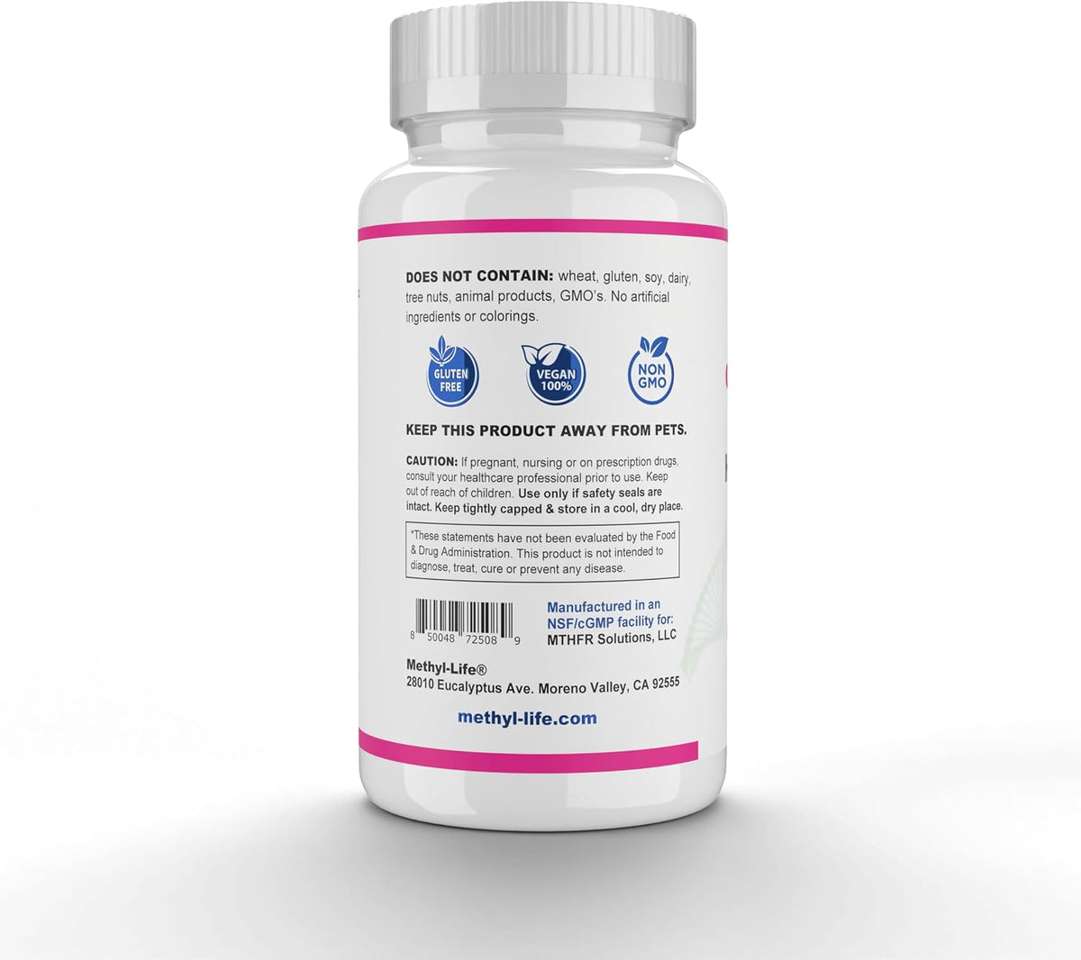 Methyl-Life Hydroxy B12 Sublingual Tablets – – Vegan, non-GM, Gluten Free, and top 14 allergen-free – Image 4