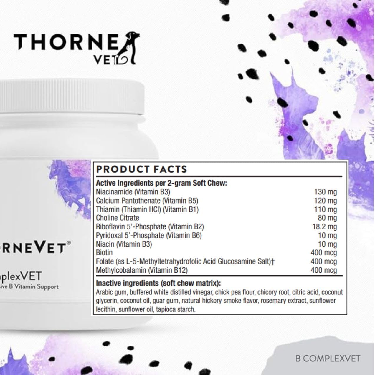 ThorneVET B ComplexVET – Vitamin B Complex Support for Dogs & Cats - 60 Soft Chews - görsel 5