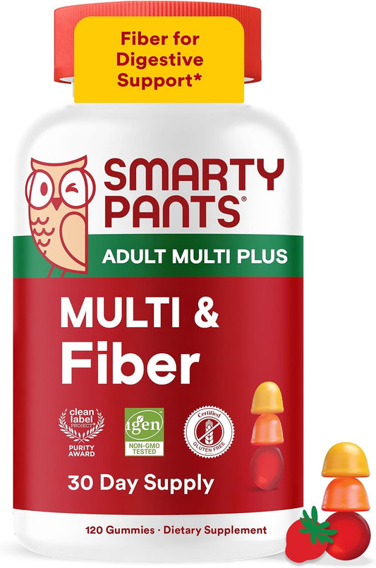 SmartyPants Plus Multi & Fibre Multivitamin – Vitamin D3 (as cholecalciferol): Supports immune function and – Image 1