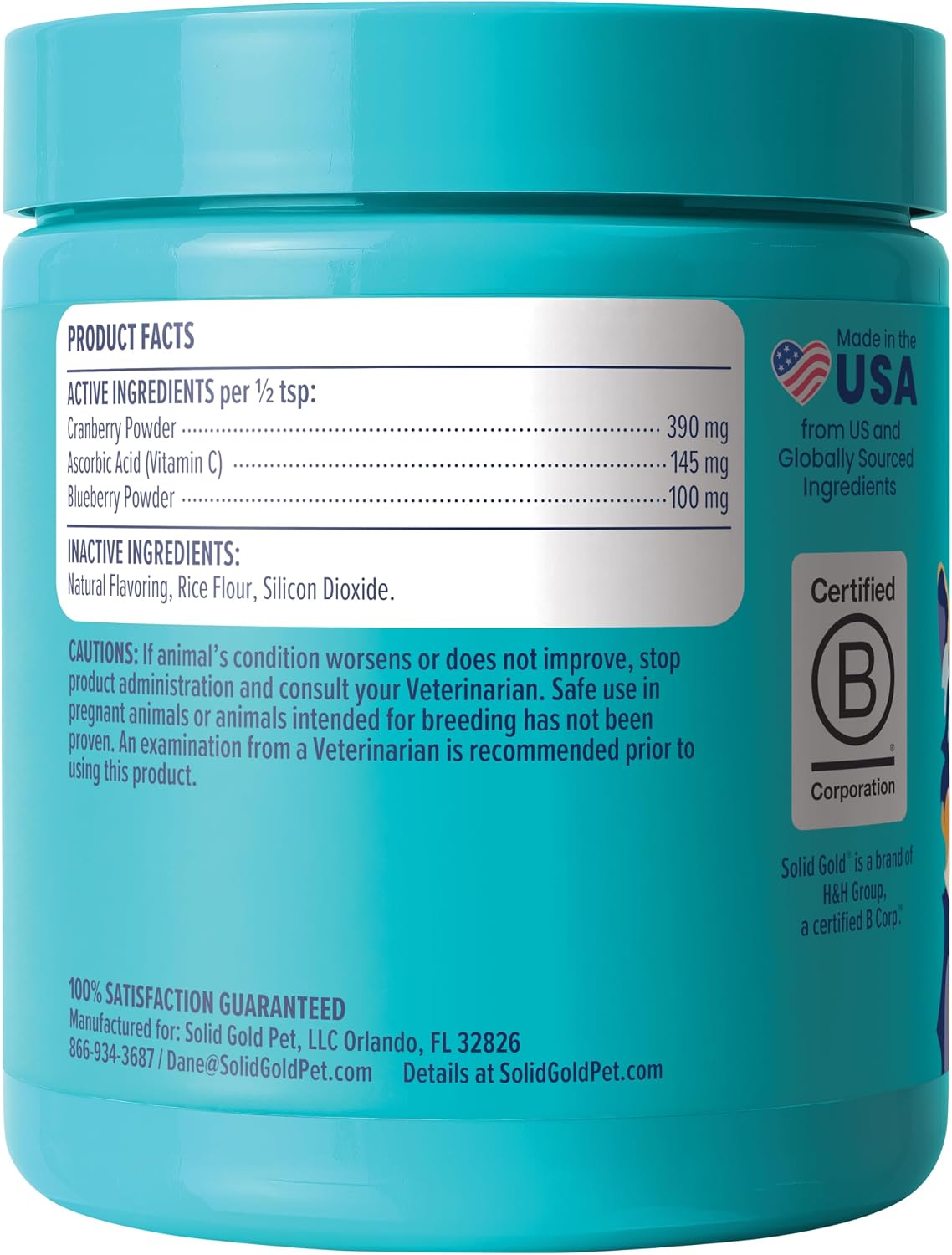 Solid Gold Berry Balance Cranberry Supplement for Dogs – Urinary Tract, Bladder & Kidney Support with Antioxidants (99 g Powder) - görsel 8