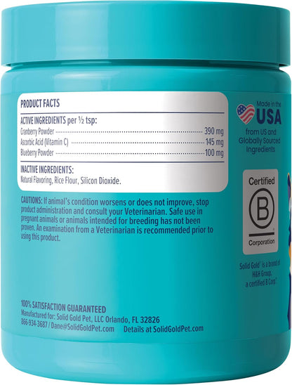 Solid Gold Berry Balance Cranberry Supplement for Dogs – Urinary Tract, Bladder & Kidney Support with Antioxidants (99 g Powder)